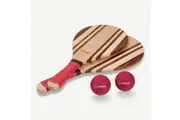 Premium Ashwood And Rosewood Paddle Bat and Ball Set with Carry Bag ( Frescobol )