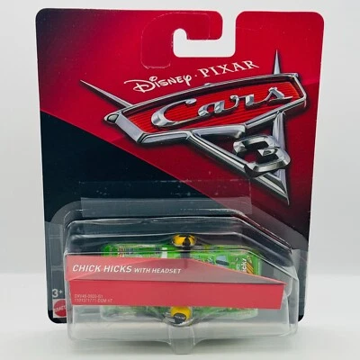 Disney Pixar Cars CHICK HICKS WITH HEADSET Cars 3 2017 1:55 Diecast DAMAGED BOX