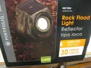 Portfolio Landscape Rock Flood Light LED 0688514 Gray Finish Solar w battery
