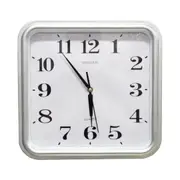 Concise Silent Non-Ticking Wall Clock Quartz- Silver 34cm