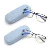 Many Kind of Reading Glasses for Men S15: 2 Mix Colors With Hard Cases 2.0 x