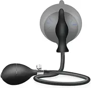 Inflatable Anal Plug Butt Dildo Plug Expansion Training Kit Stimulation Anal Pump Expander Expandable Balloon XL Big Large Male Female Prostate G-spot Sex Toy (Black Classic Style)