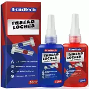 Thread Lock Blue and Red, Tight Threadlocker Medium High Strength,...