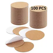 100 PCS Self Adhesive Cork for Coasters Bulk,Coaster Bottoms Self Adhesive,Round Coaster Backing wi As Shown