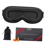 Sleep Mask, 100% Blackout Eye Mask for Sleep, 3D Eye Mask for Women 001 Black