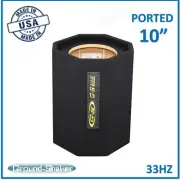 10" Bass Tube Single Ported YELLOW Speaker Box Subwoofer Enclosure Ground Shaker