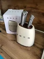 SMEG knife set, kitchen knife, steel knives