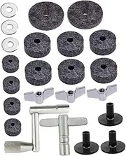NULYLU 1 Set Drum Cymbal Felt Pads Antiskid Clutch Washers and Nuts Accessory Kit for Drums Professional Percussion Equipment