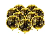 NNETM 10pcs LED Balloons: Luminous Bobo Light-Up Flashing Helium Balloons(Warm Light)