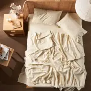 Linen House Springsteen Stone Sheet Set King Bed Size