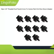 10pcs 1/4" Threaded Stud Tripods Screw To Camera Flash Hot Shoe Mount Adapter