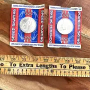 Team USA Olympic FIGURE SKATING & Downhill General Mills Aluminum Token Coin