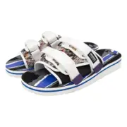 Missoni X Suicoke Collab Moto Slide Sandals White Zig Zag Pattern Slip-On Sz 16