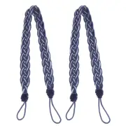 2 Pcs Rustic Curtain Holdbacks Drapery Tassels Tiebacks Hooks