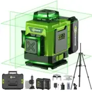 16 Lines Green Laser Level Kit -4x360° 4D Self-Leveling Cross Line Laser Leve...