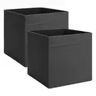 2 Pack IKEA DRONA Dark Gray Storage Box - Cube Storage Boxes 13x15x13"