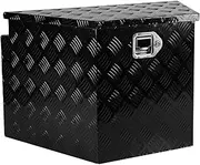 EastVita Aluminum Utility Trailer Tongue Tool Box, 5 Bar Tread Wide Utility ToolBox For Pick Up Truck RV Storage Organizer With Lock