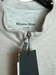 Mizzen+Main Proflex Quarter Zip Men’s XXL Pullover Performance Golf Beige NWT