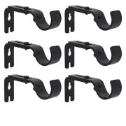 Paquete de 6 soportes ajustables para barra de cortina individual de 1 pulgada