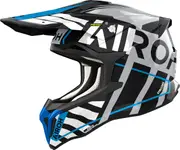Airoh Strycker Brave, motocross helmet , color: Grey/Black/Blue , size: M