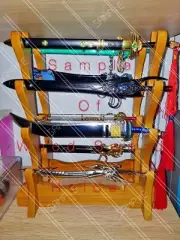 Wood Sword Holder-Storm Riders/Samurai Sword Katana Stand Display Rack - 4 tiers