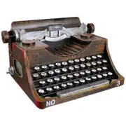 Manual Typewriter Classic Iron Decorative Photo Prop Home Decor 31X30X11.50cm 1Pc Black 31X30cm