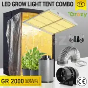 GROZY GR 2000 LED Grow Light 6" Ventilation Fan Kits 150x150x200 Grow Tent Combo