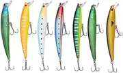 Fishing Bait Kit Floating Minnow Simulation Lure Tackle for Freshwater Long 7Pcs
