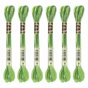 6 Skeins Embroidery Floss, Polyester Embroidery Threads Green