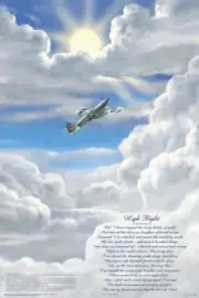Poster High Flight Poem John Gillespie Magee Jr WWII War Poetry Spitfire
