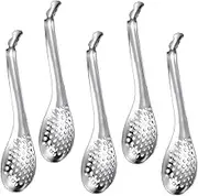 ASAKKURA Caviar Spoons 5pcs Stainless Steel Ladle Spoons Serving Utensil Set for Caviar Colanders Scoops