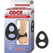 My Cockring Cock And Scrotum Double Ring Black