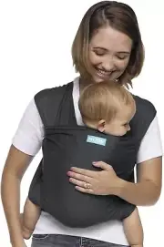 Moby Evolution Wrap, Adjustable Strap Suitable for Newborns, Charcoal