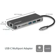 StarTech.com USB-C Multiport Adapter Portable USB-C Dock to 4K HDMI - 2-pt USB 3.0 Hub - SD / SDHC - GbE - 60W PD Pass-Through - USB-C/Thunderbolt 3 - NEW VERSION AVAILABLE DKT30CSDHPD3 [DKT30CSDHPD]