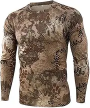 [HanzhuoLG] Men's QuickDrying Outdoor Military Tactical T Shirt Retro Trendy 3D Camouflage Print Crew Neck Short Sleeve Tshirts Color12 6XL