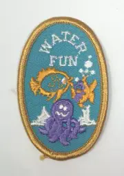PATCH GSA Girl Scouts Water Fun Fish Purple Octopus Coral