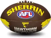 Sherrin AFL Hawthorn Hawks Song Football, Size 2