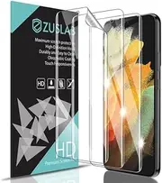 [3 Pack] ZUSLAB Screen Protector for Galaxy S22+ / S23+ Flexible TPU Film Ultrasonic Sensitive Fingerprint Recognition & Case Friendly for Samsung