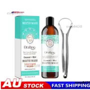 Teeth Whitening Mouthwash 100Ml Mouthwash + Tongue Scraper﹤