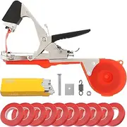 Plant Tying Machine Tool Upgraded Lightweight Tomato Tape Red Fruit Twine Tool for Garden Vegetable Grape Cucumber Pepper with 20 Rolls of Tape, 1 Box of Staple