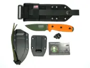 ESEE 3PM-MB-OD Green Fixed Blade Knife Orange G10 Modified / Black MOLLE Sheath