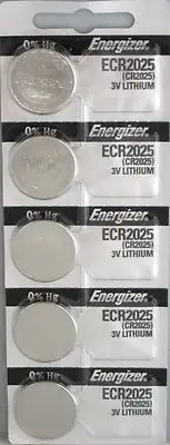 5 pcs Energizer CR2025 CR 2025 ECR 2025 3v Battery
