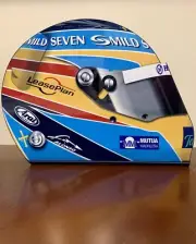 WOW!!! Fernando Alonso F1 Benetton Renault Formula Race Car Helmet Sign HD 3D