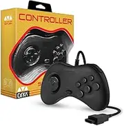 Cirka Saturn Controller (Black, USB, 6ft Cable, 8 Buttons, Compatible with Sega Saturn)