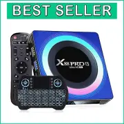 Smart X88 PRO 13 Android TV Box with 8K Decoding, Wi-Fi 6 and Remote Control