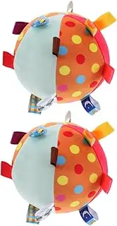 Beatifufu Early Learning Toy Sensory Ball Tags Soft Plush Ball for Babies Interactive Sound Toy for Infants