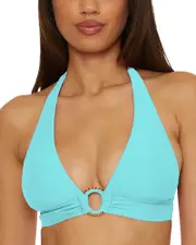 Becca by Rebecca Virtue Monte Carlo Mira Rib Halter Bikini Top
