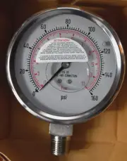 Swagelok PGI-100C-PG160-LAP1 Pressure Gauge 1/2" NPT, 160 PSI