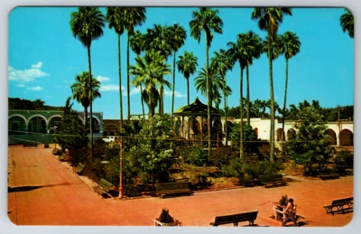 c1960s Main Square Alamos Mexico Vintage Postcard