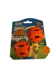 Rubber Fetch Ball Dog Toy, Small, Pack of 2, Orange